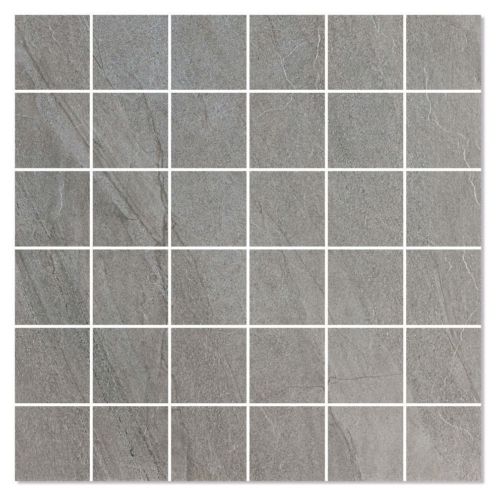 Mosaik Klinker Duostone Grå Matt 30x30 (5x5) cm